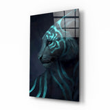Neon Tiger Glass Art | insigneart.co.uk