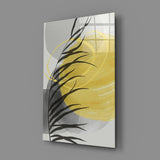 Autumn Yellow Glass Wall Art | insigneart.co.uk