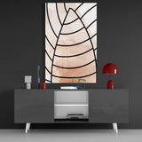 Lines of Leaf Glass Wall Art | insigneart.co.uk