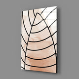 Lines of Leaf Glass Wall Art | insigneart.co.uk