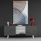 Lines of Waves Glass Wall Art | insigneart.co.uk