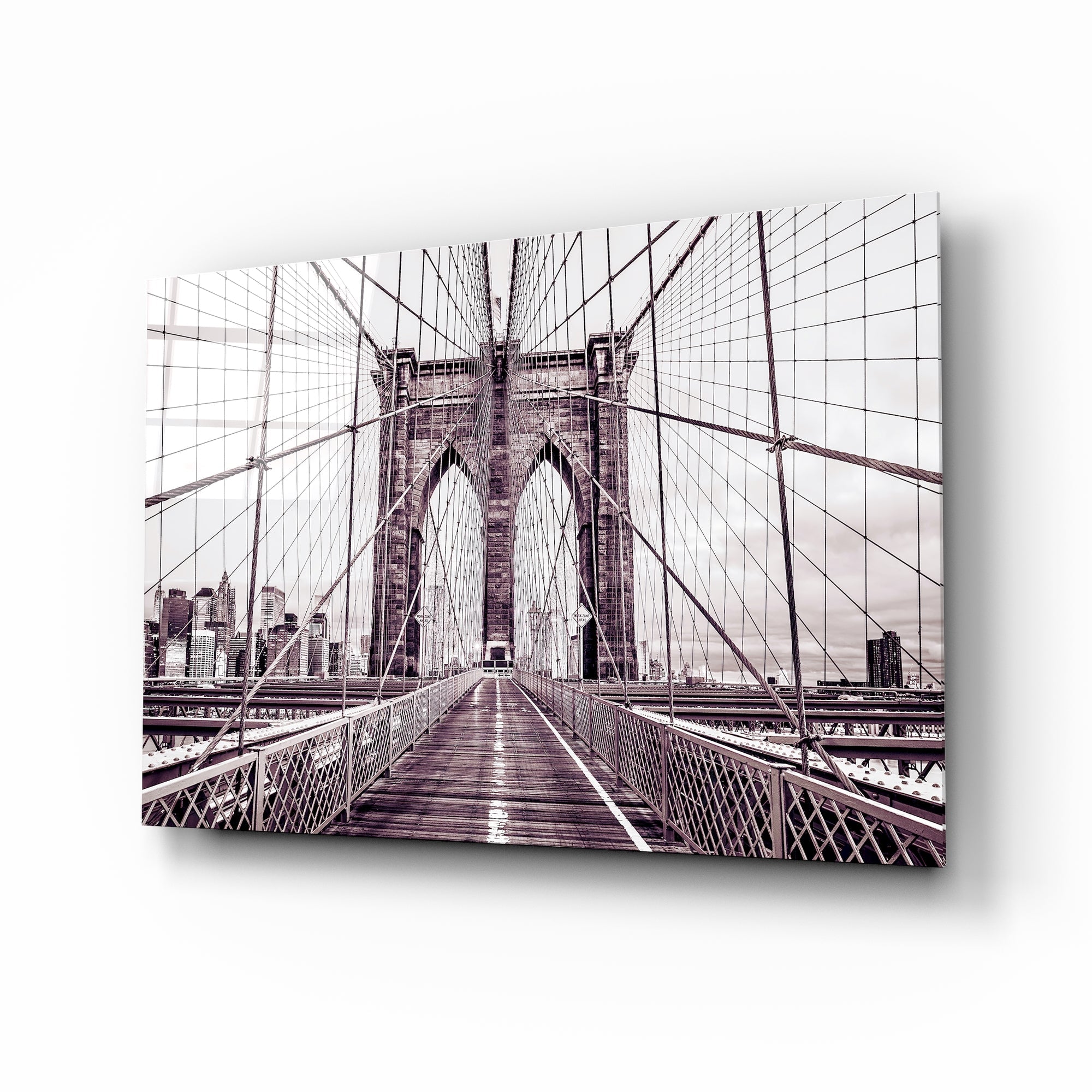 Brooklyn Bridge Glass Wall Art | insigneart.co.uk