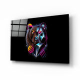 Diamond Bear Glass Wall Art | insigneart.co.uk