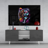 Diamond Bear Glass Wall Art | insigneart.co.uk