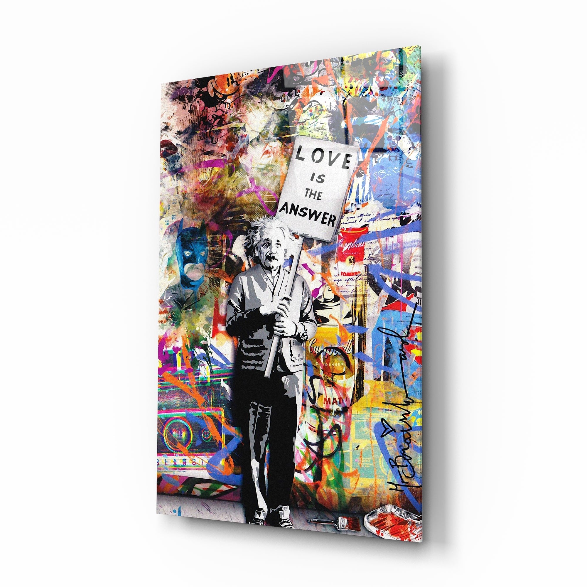 Banksy, Love is the Answer Glass Wall Art | insigneart.co.uk
