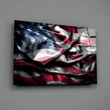USA Flag Glass Wall Art | insigneart.co.uk