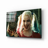 Harley Quinn Glass Wall Art | insigneart.co.uk