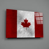 Canada Flag Glass Wall Art | insigneart.co.uk
