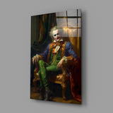 Clown and the Throne Glass Wall Art || Designer's Collection