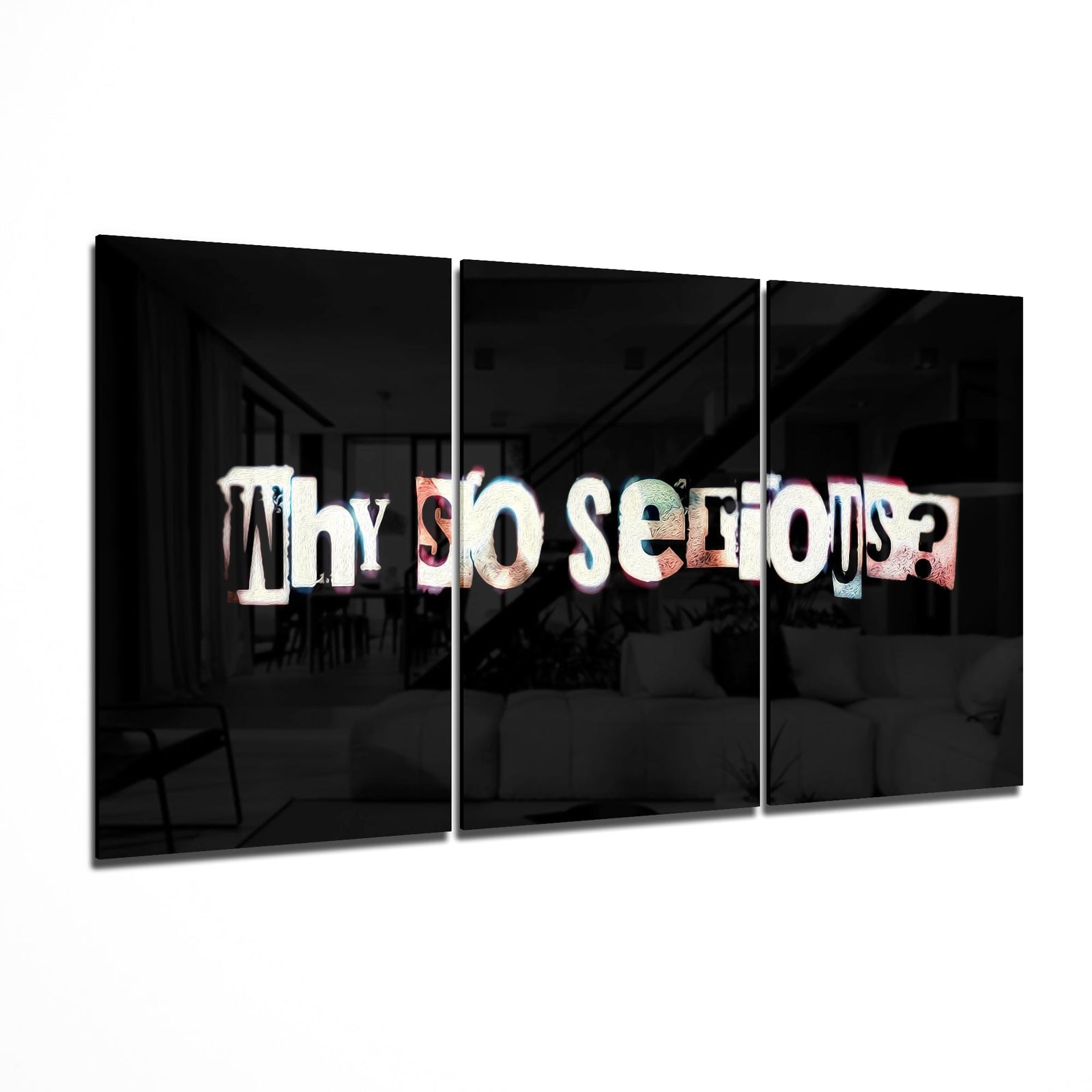 Why İs This Seriousness? Glass Art Mega Glass Wall Art