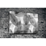 Black - White Leaves Glass Wall Art | insigneart.co.uk
