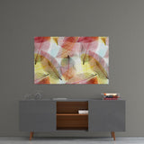 Colorful Leaves Glass Wall Art | insigneart.co.uk