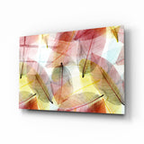 Colorful Leaves Glass Wall Art | insigneart.co.uk