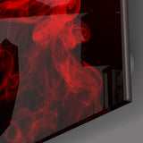 Red Smoke Glass Wall Art | insigneart.co.uk