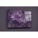 Purple Leaf Glass Wall Art | insigneart.co.uk