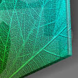 Green Leaf Glass Wall Art | insigneart.co.uk