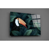 Toucan Parrot Glass Wall Art | insigneart.co.uk