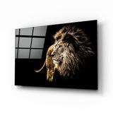 Lion Glass Wall Art | insigneart.co.uk