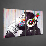 Feel the Music 4 Pieces Mega Glass Wall Art (150x92 cm)