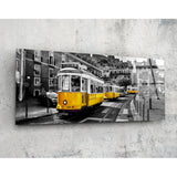 Lisbon Tram Glass Wall Art (92x36 cm)