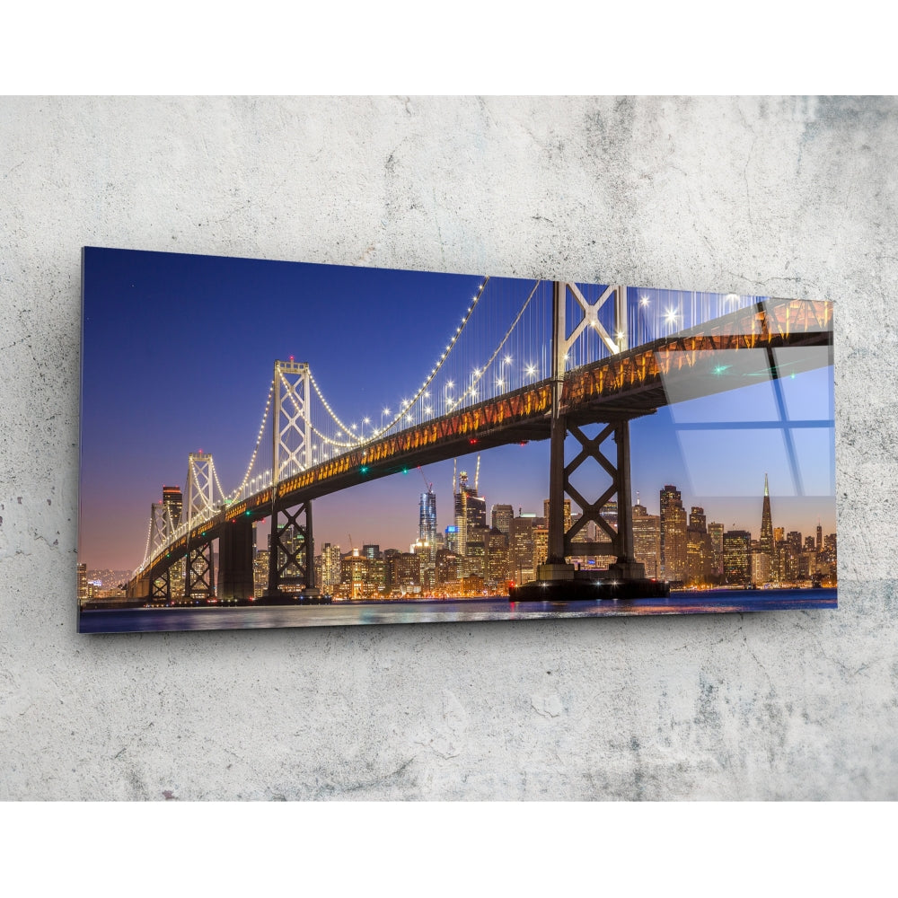 Bridge Glass Wall Art (92x36 cm)