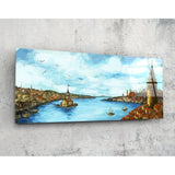 Old Istanbul Glass Wall Art (92x36 cm)