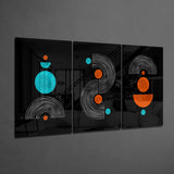 3 Wise Shapes Glass Wall Art