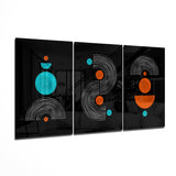 3 Wise Shapes Glass Wall Art